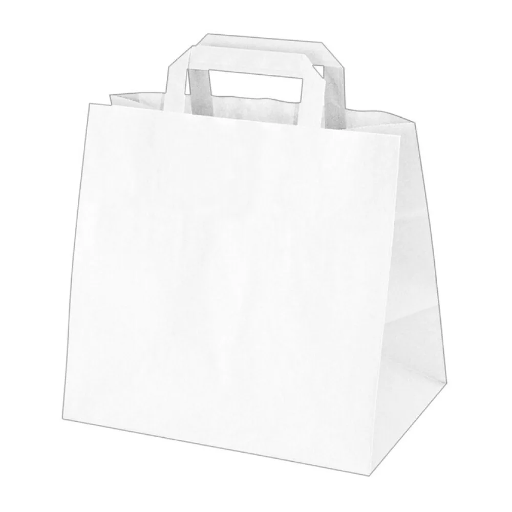 Papiertragetaschen 33 x 32 x 21 cm mit EAN-Code weiß, 250 Stk. – Bild 2