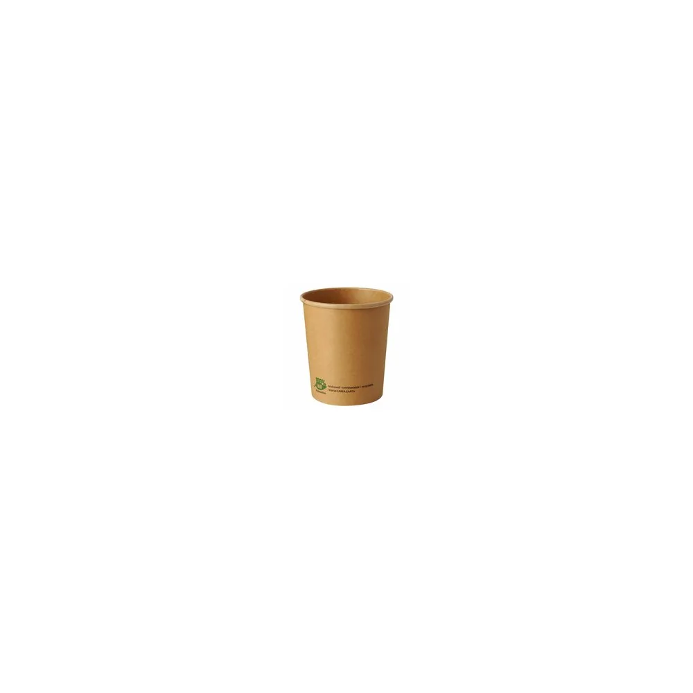 PAPSTAR Bio-Suppenbecher Pappe rund 940 ml braun biologisch abbaubar, 25 Stk.