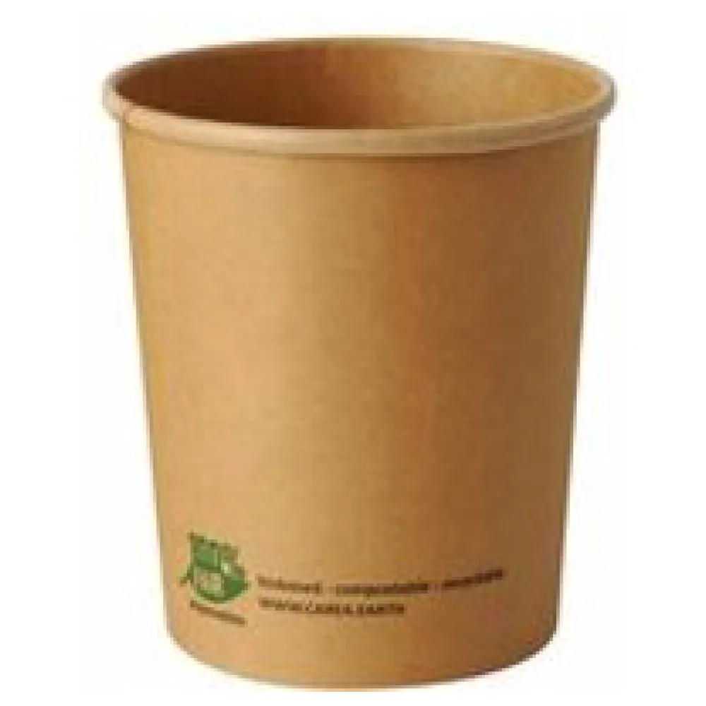 PAPSTAR Bio-Suppenbecher Pappe rund 940 ml braun biologisch abbaubar, 25 Stk. – Bild 3