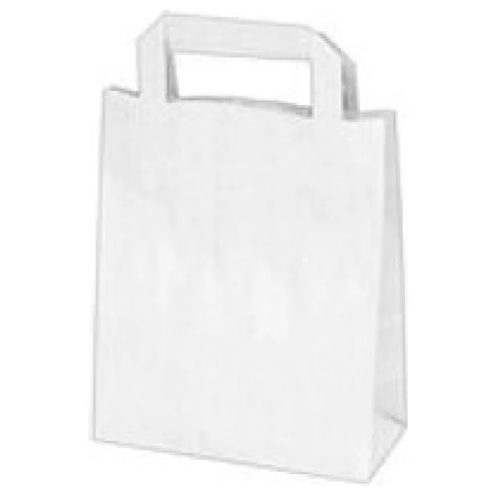 Papiertragetaschen 22 x 18 x 8 cm mit EAN-Code weiss, 50 Stk. – Bild 3