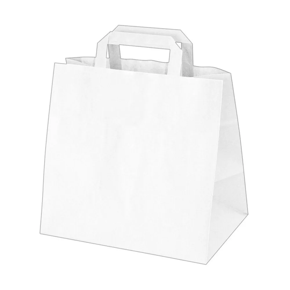 Papiertragetaschen 25 x 26 x 17 cm mit EAN-Code weiss, 50 Stk. – Bild 2