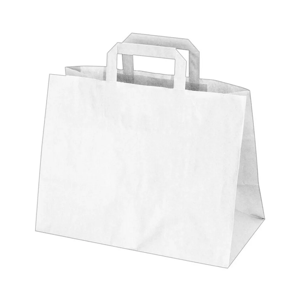 Papiertragetaschen 27 x 32 x 16 cm mit EAN-Code weiss, 50 Stk. – Bild 2