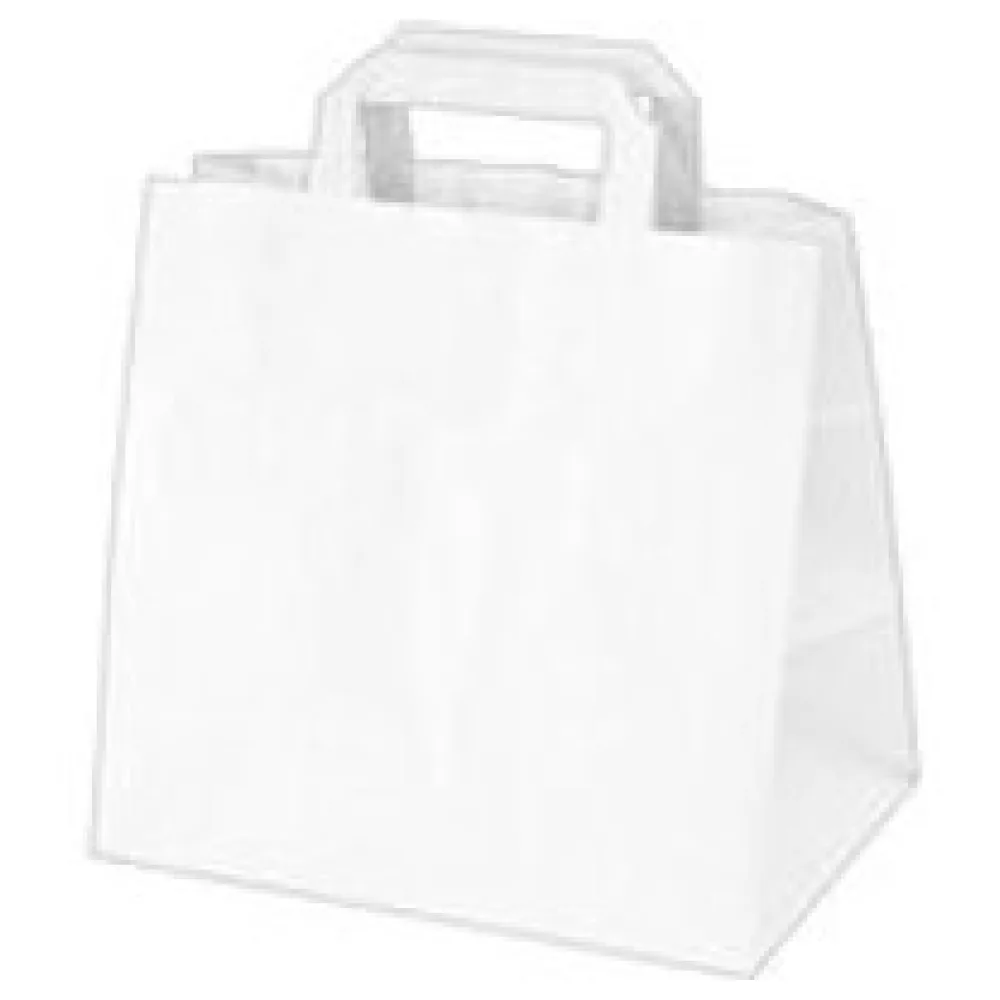 Papiertragetaschen 33 x 32 x 21 cm mit EAN-Code weiss, 50 Stk. – Bild 3