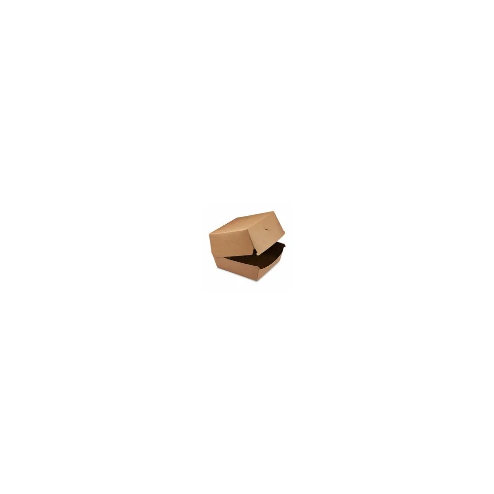 BIONATURE Hamburgerboxen kraft braun Fettbarriere 13,5x13,5x10cm, 50 Stk.