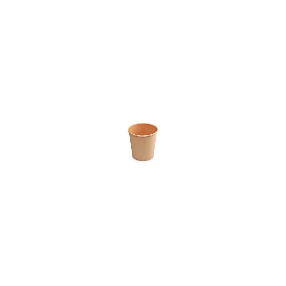 Heiß- und Kaltgetränkebecher Pappbecher braun 80 ml 110 ml 'XS' O 62mm, 50 Stk.