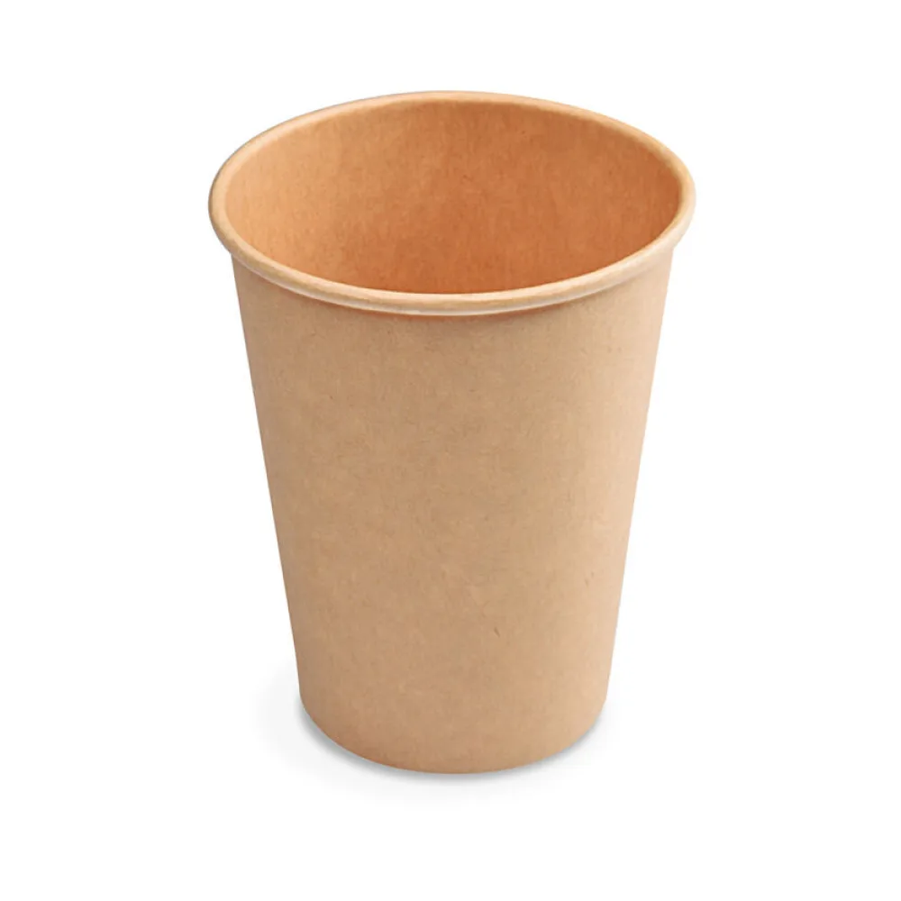 Heiß- und Kaltgetränkebecher Pappbecher braun 350ml 420ml 'L' O 90mm, 50 Stk. – Bild 2