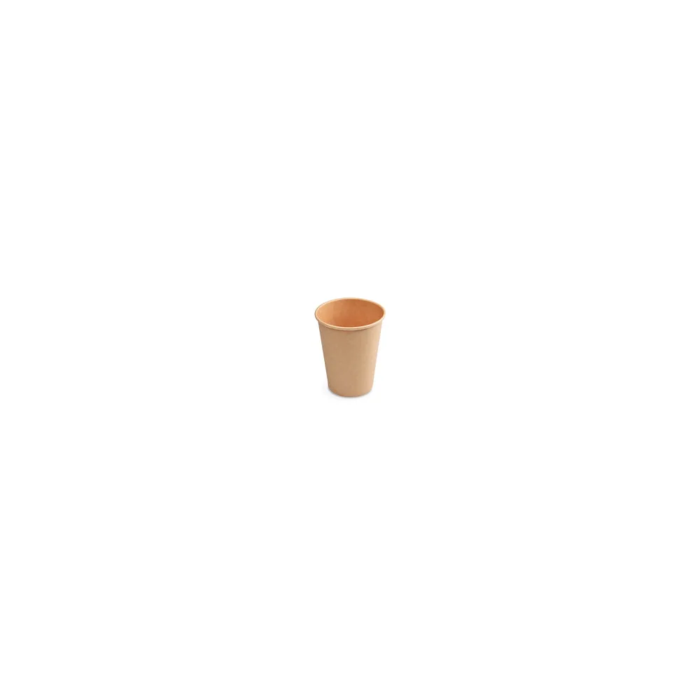 Heiß- und Kaltgetränkebecher Pappbecher braun 350ml 420ml 'L' O 90mm, 50 Stk.