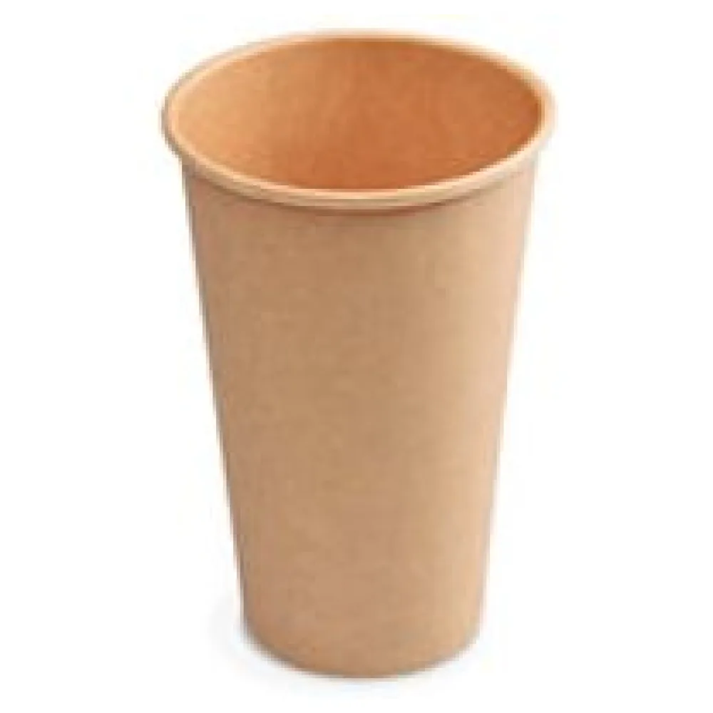Heiß- und Kaltgetränkebecher Pappbecher braun 400ml 510ml 'XL' O 90mm, 50 Stk. – Bild 3