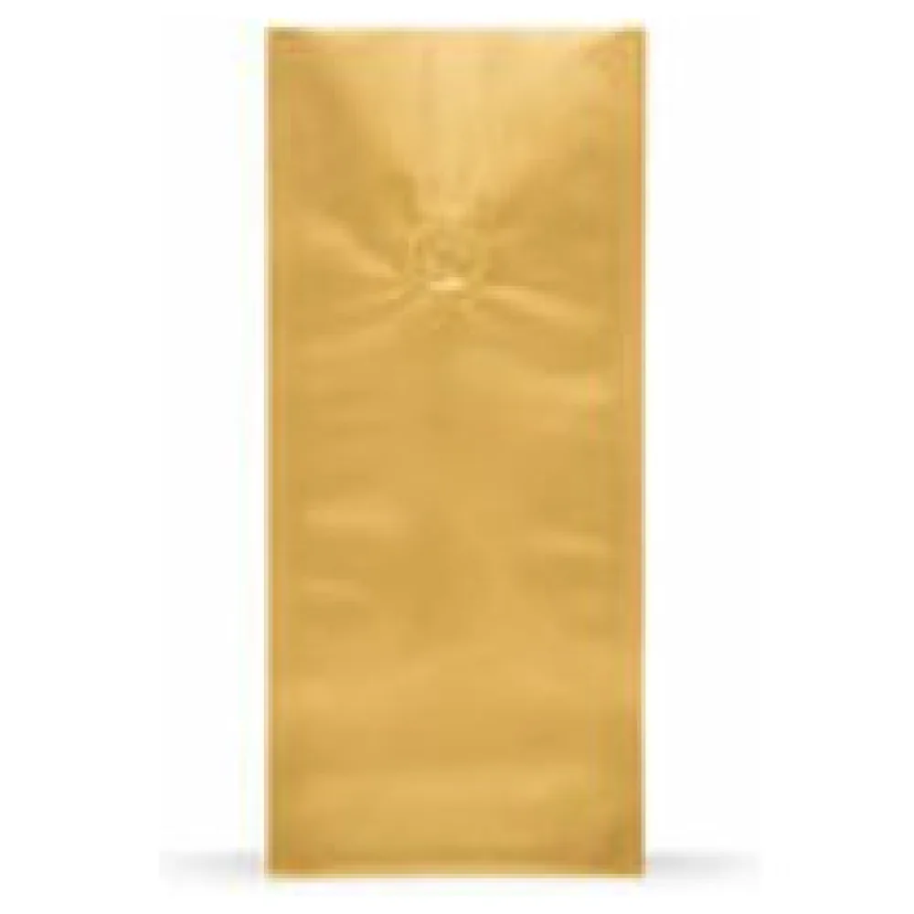 Quad Bags 100x80x245 mm mit Aromaschutzventil, 250g, gold, 1000 Stk. – Bild 3
