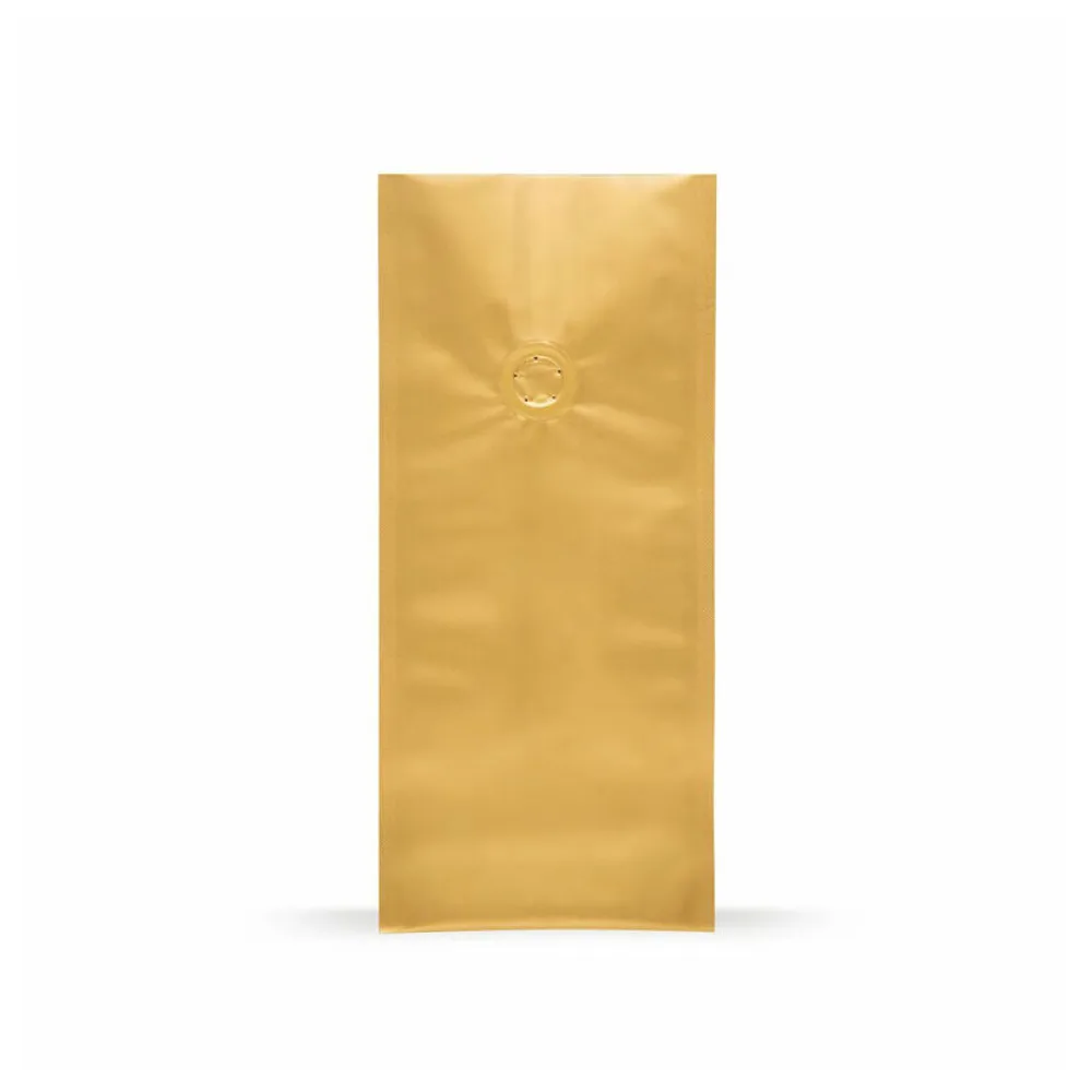 Quad Bags 120x90x290 mm mit Aromaschutzventil, 500g, gold, 1000 Stk. – Bild 2