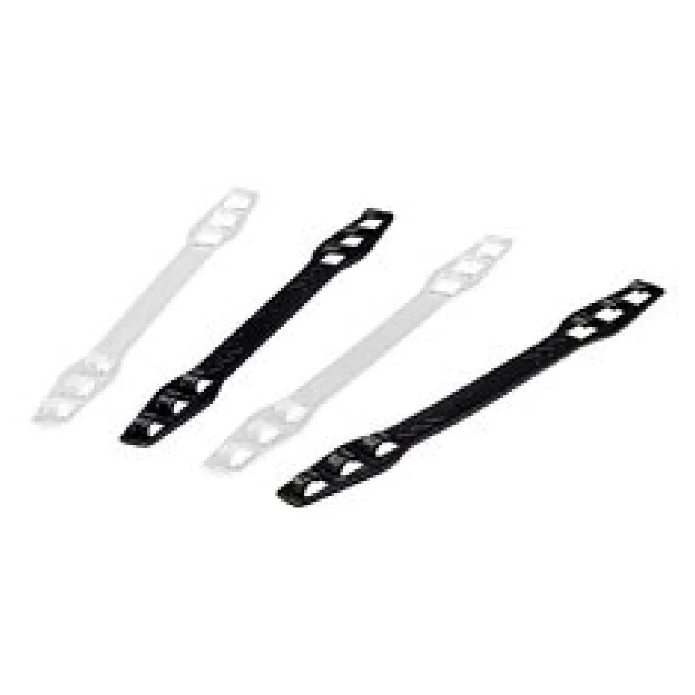 Maskenhalter Maskenbandverlängerung 3-stufig verstellbar weiß schwarz, 4 Stk.