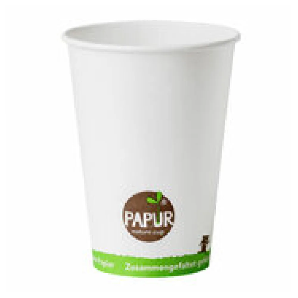 Bio Automatenbecher Kaffeebecher PAPUR ohne Kunststoff 70,3mm O 180 ml, 100 Stk.