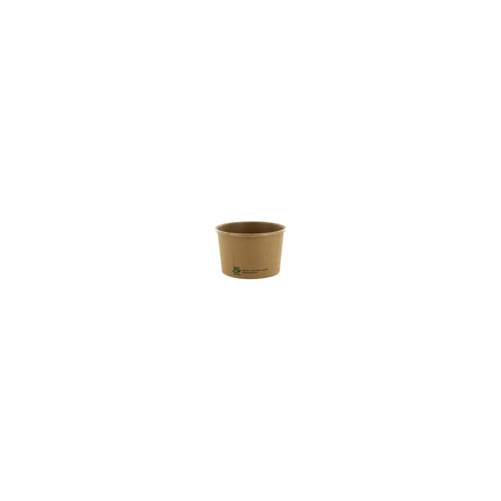 PAPSTAR Bio-Suppenbecher Pappe rund 230 ml braun biologisch abbaubar, 25 Stk.
