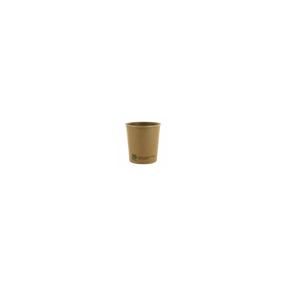 PAPSTAR Bio-Suppenbecher Pappe rund 470 ml braun biologisch abbaubar, 25 Stk.