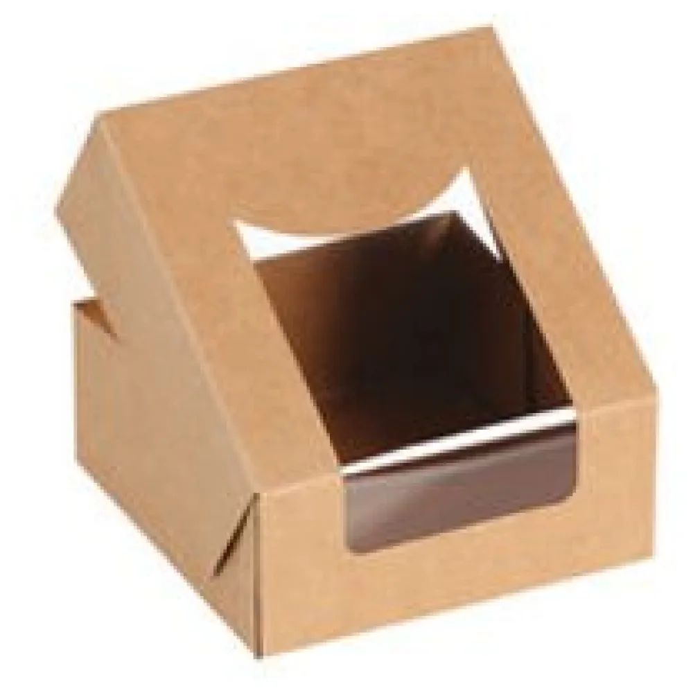 Bio Food Box Snackbox mit Deckel und Sichtfenster aus PLA 12 x 12 x 5cm, 25 Stk. – Bild 3
