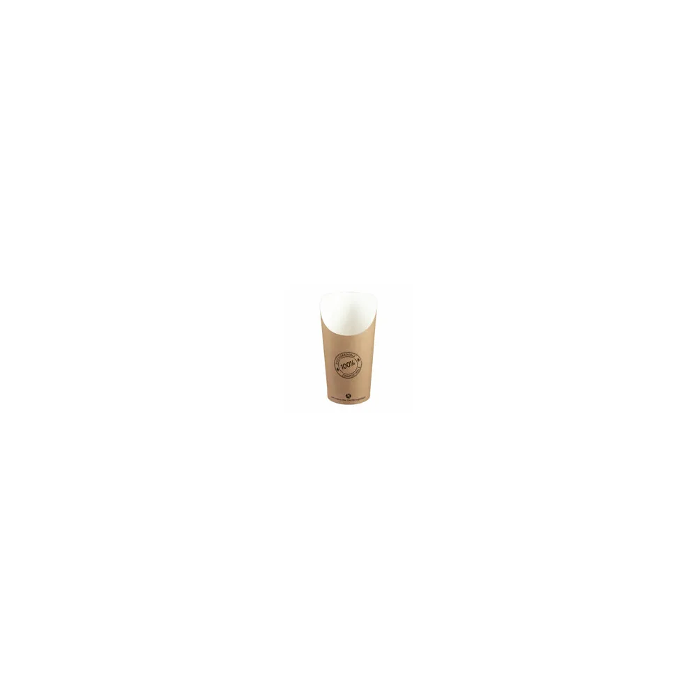 BIO Pommes Boxen Snackboxen aus Karton, 13.7cm, 50 Stk.