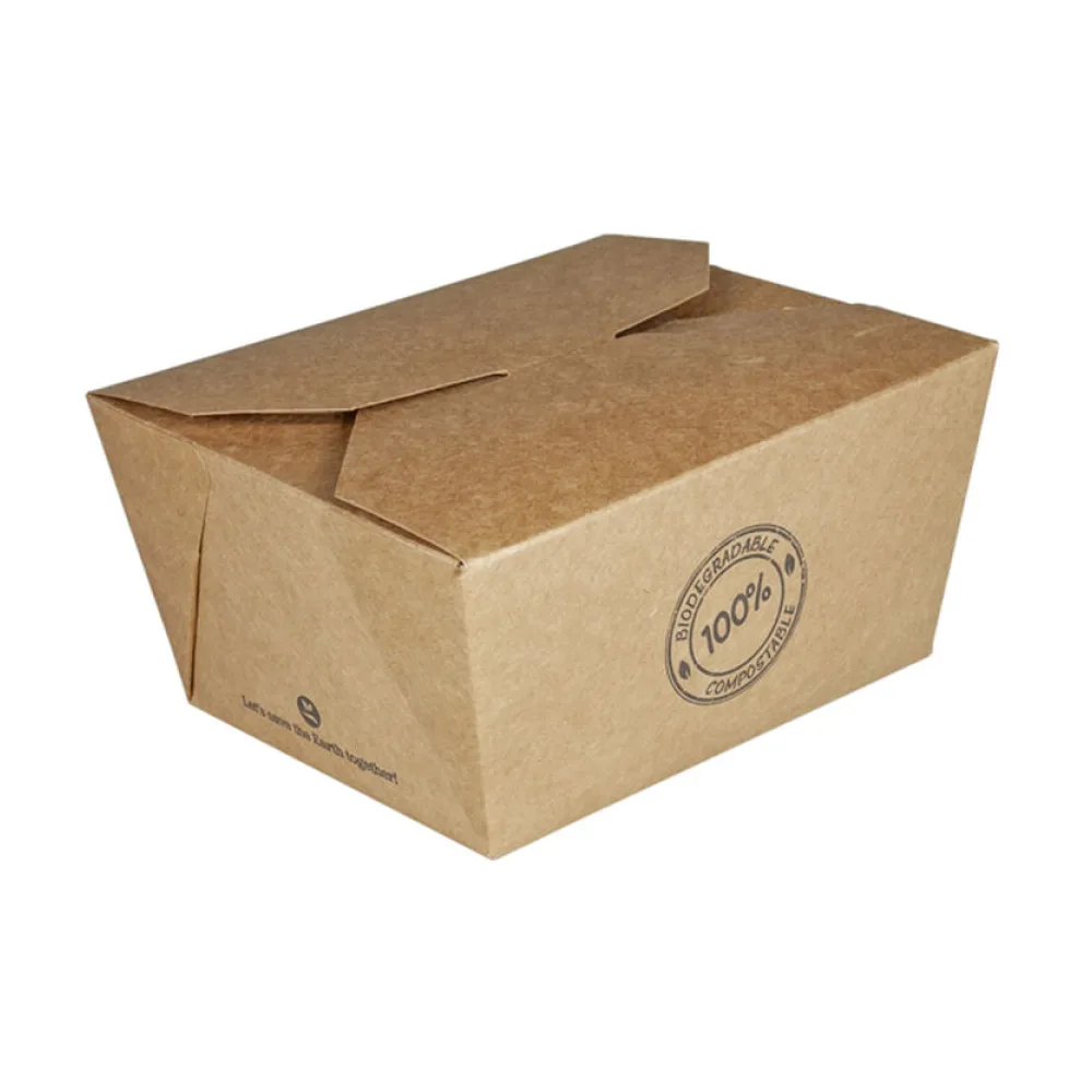 BIO Take-Away Boxen Menüboxen ToGo aus Karton, 13x11x6.4cm, 25 Stk. – Bild 2