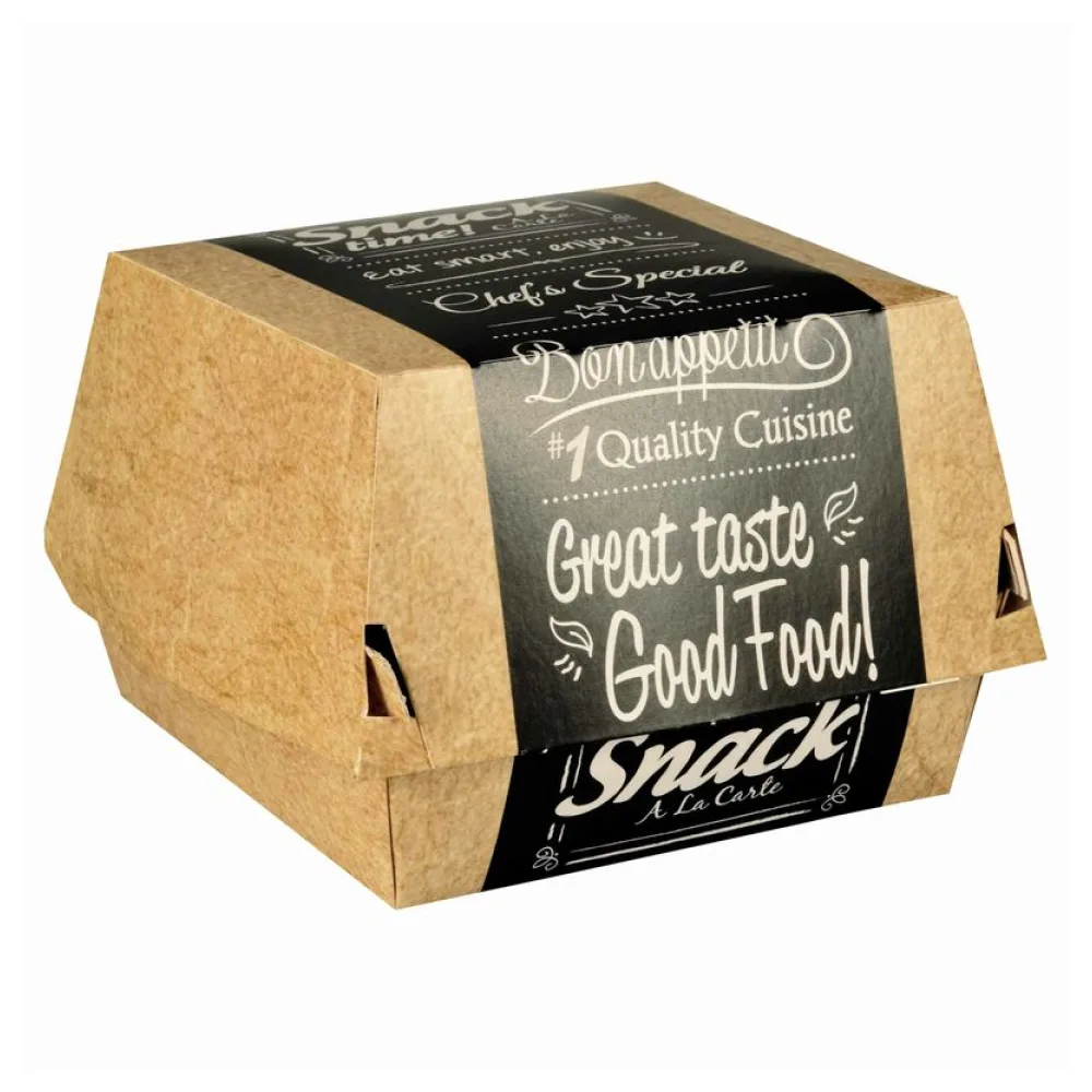 Burgerboxen aus Pappe FSCR 12,5 x 12,5 cm 'Good Food' groß, 50 Stk. – Bild 2