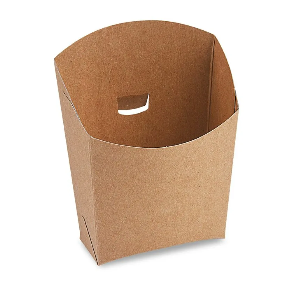 BIONATURE Snackbecher kraft braun mit Fettbarriere 150g - 6,5x11x12,5cm, 50 Stk. – Bild 2