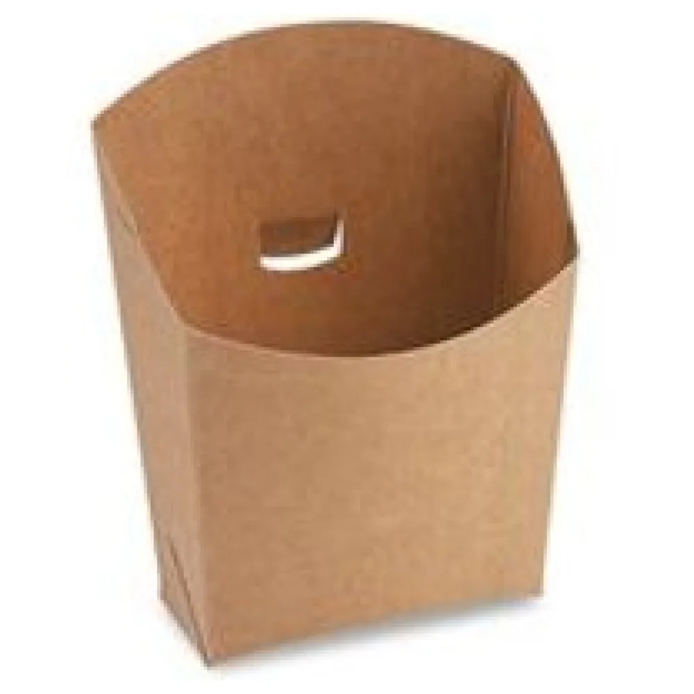 BIONATURE Snackbecher kraft braun mit Fettbarriere 150g - 6,5x11x12,5cm, 50 Stk. – Bild 3