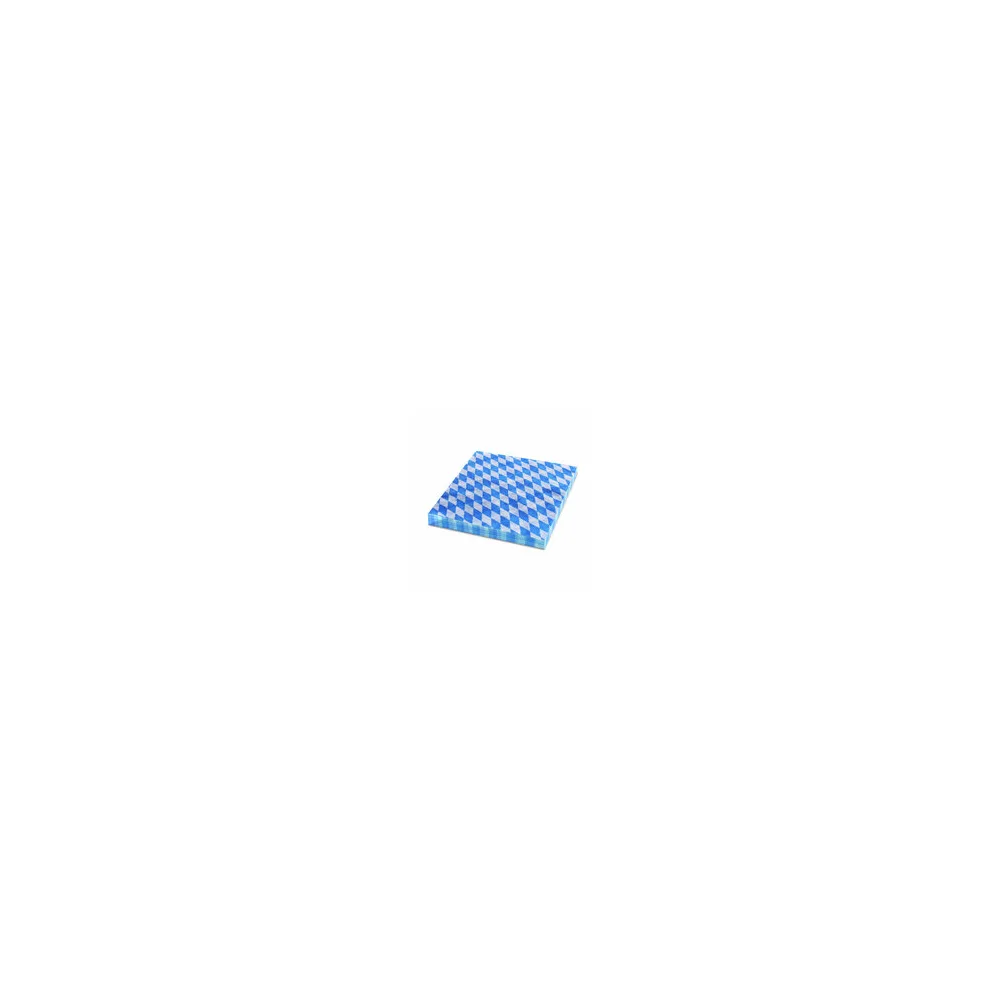 Servietten 33 x 33 cm 3-lagig 1/4 Falz Bayerische Raute blau, 20 Stk.