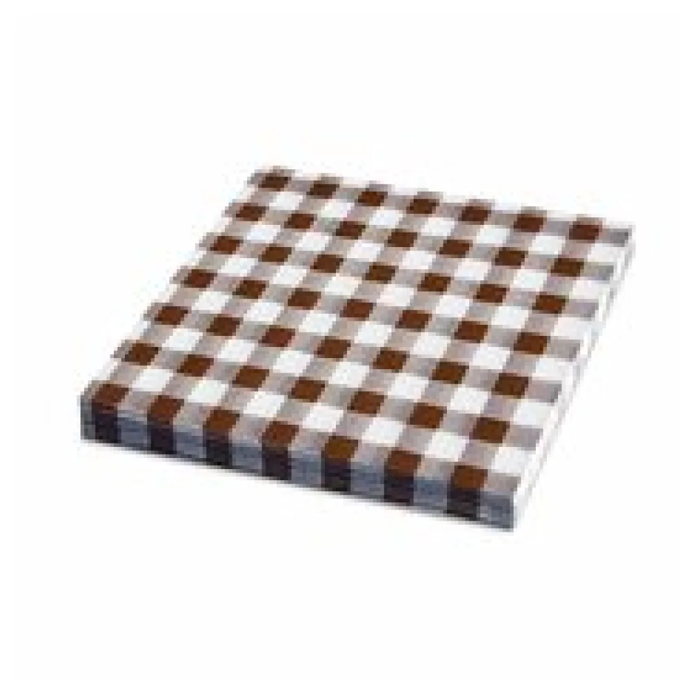 Servietten 33 x 33 cm 3-lagig 1/4 Falz KARO braun, 20 Stk.