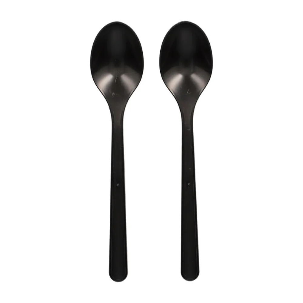BIO-Suppenlöffel Esslöffel Mehrweg 185mm BIO-PP extra stabil schwarz , 50 Stk. – Bild 2