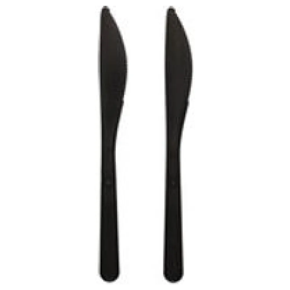 BIO-Messer Mehrweg 185mm aus BIO-PP extra stabil schwarz , 50 Stk. – Bild 3