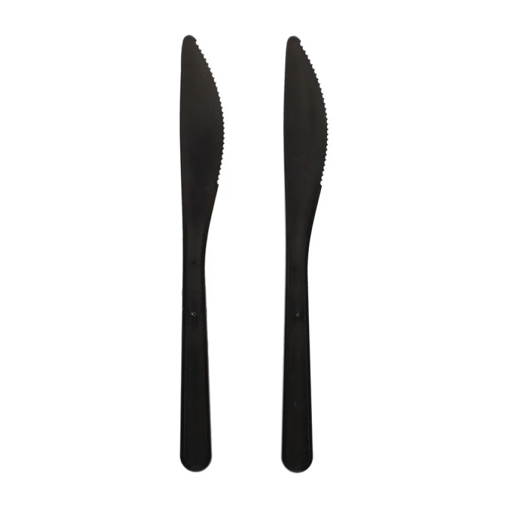 BIO-Messer Mehrweg 185mm aus BIO-PP extra stabil schwarz , 50 Stk. – Bild 2