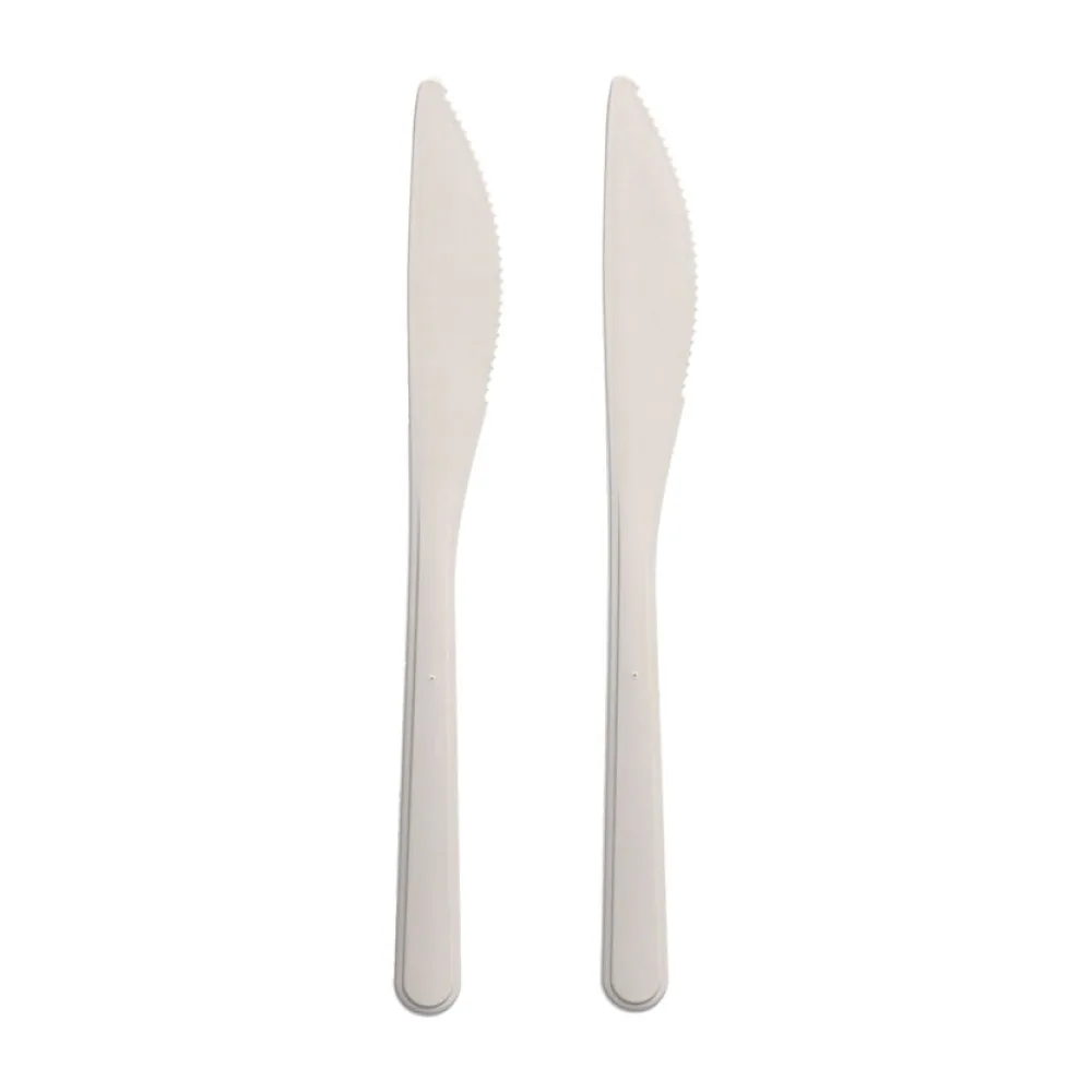 BIO-Messer Mehrweg 185mm aus BIO-PP extra stabil weiss, 50 Stk. – Bild 2