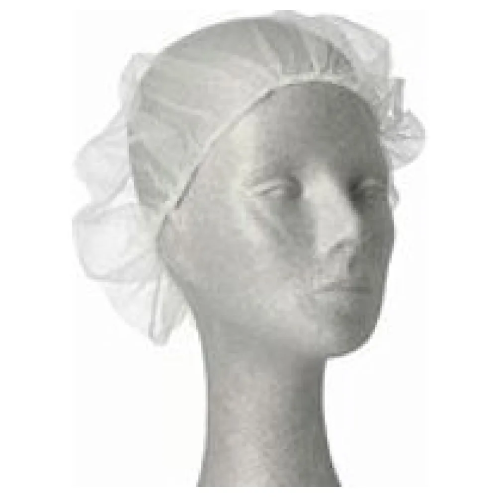 Haarnetze Kopfhauben dezente Haarfixierung aus Nylon O 55-62 cm weiss, 100 Stk. – Bild 3