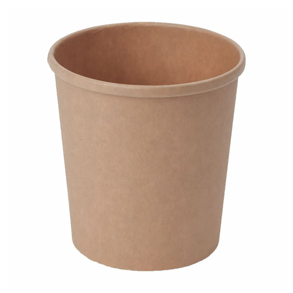 Suppenbehälter Suppenbecher aus Kraftpapier braun 400ml FSCR, 25 Stk. – Bild 2