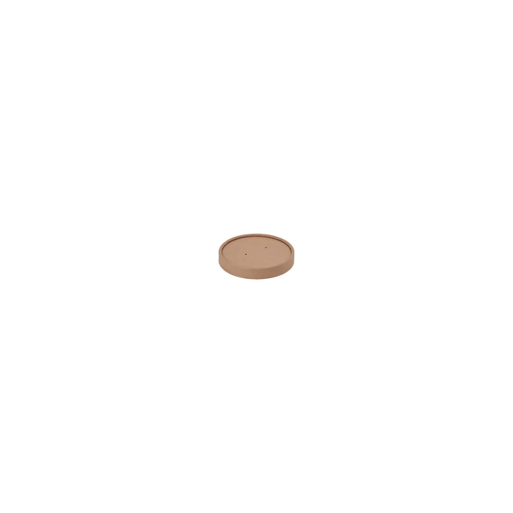 Deckel für Suppenbehälter Suppenbecher aus Kraftpapier braun 400ml FSCR, 25 Stk.