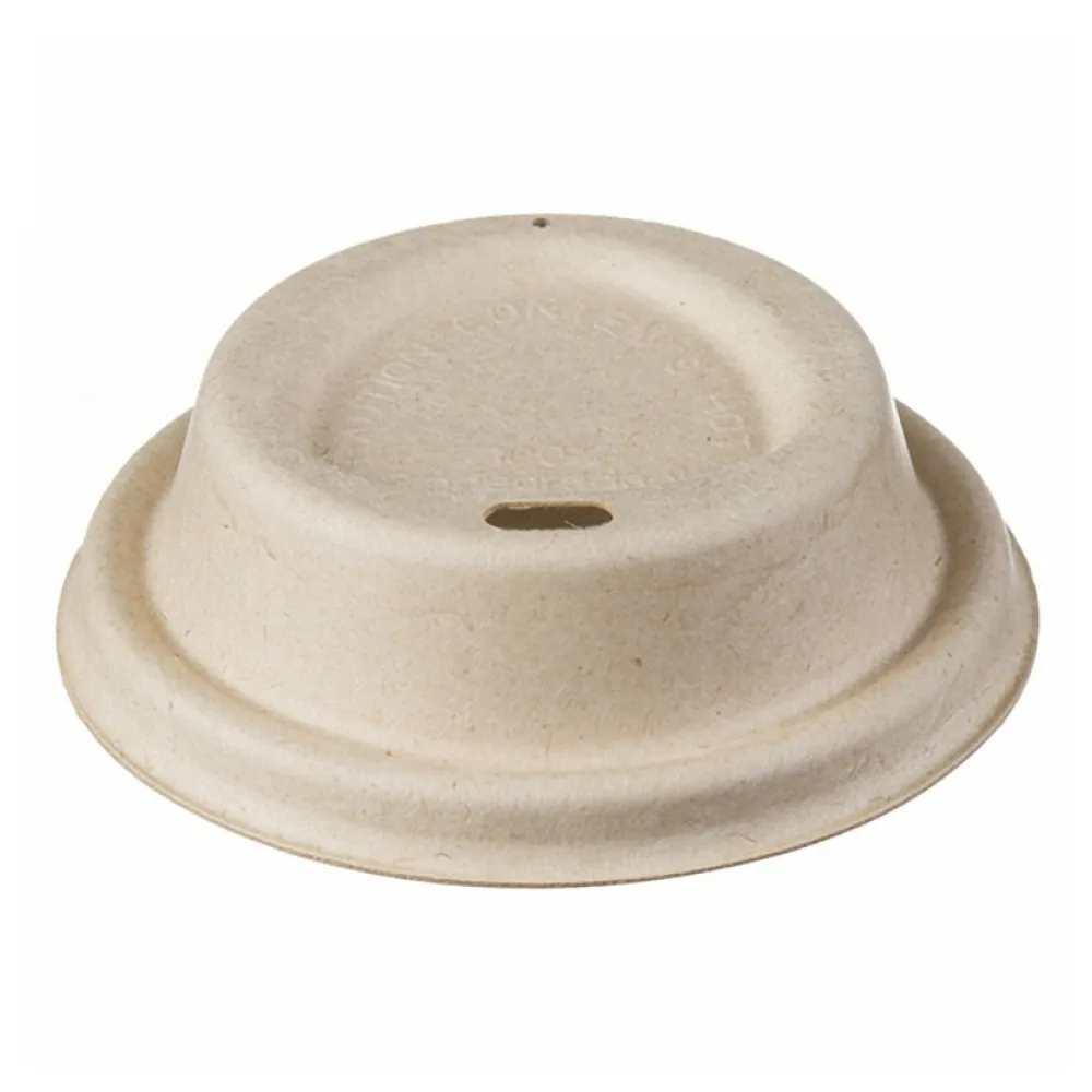 Domdeckel aus Zuckerrohr für Coffee-TO-GO Pappbecher O 80mm, 50 Stk. – Bild 2