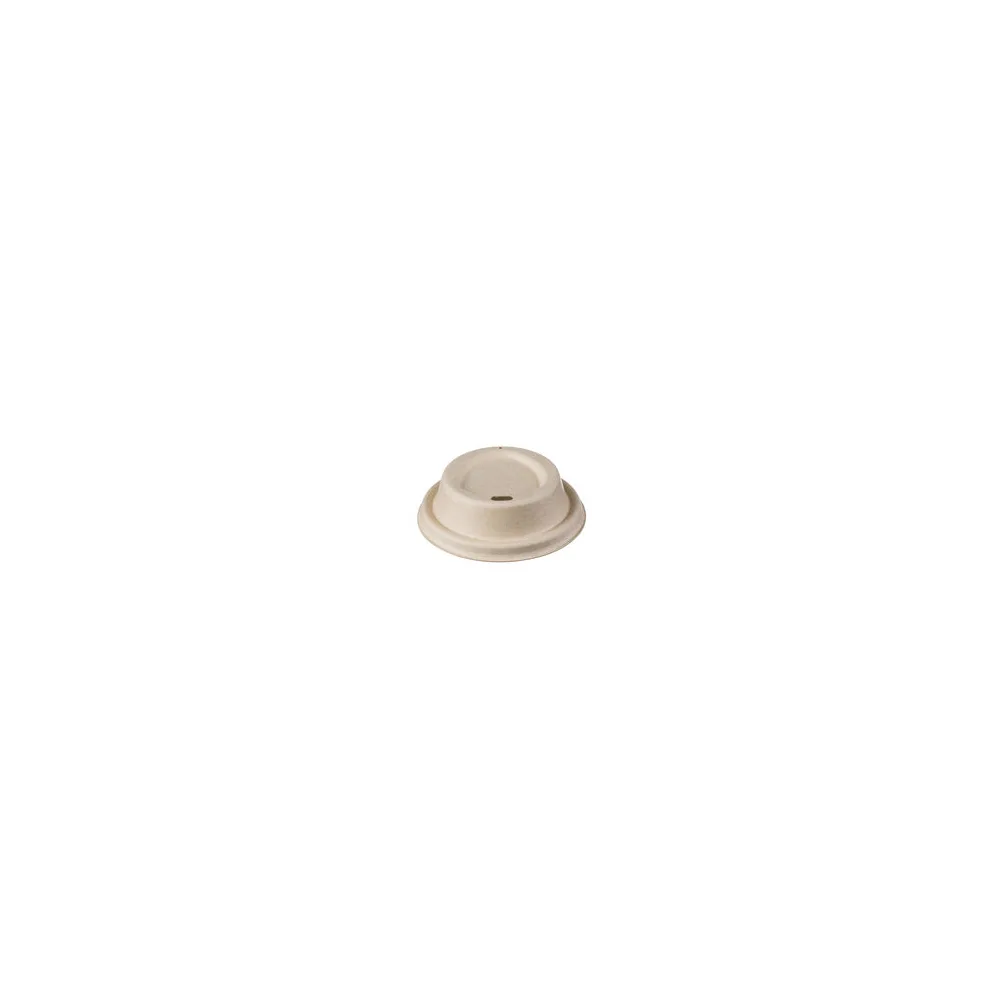Domdeckel aus Zuckerrohr für Coffee-TO-GO Pappbecher O 90mm, 50 Stk.