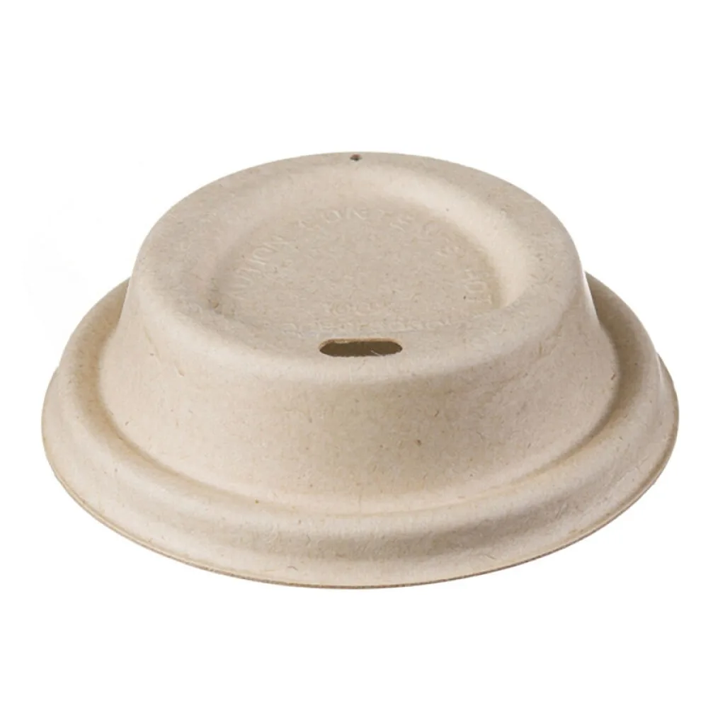 Domdeckel aus Zuckerrohr für Coffee-TO-GO Pappbecher O 90mm, 50 Stk. – Bild 2