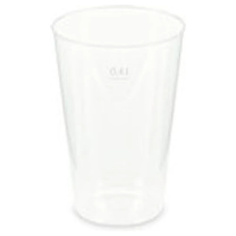 Mehrwegbecher Pfandbecher transparent stabil+ PP 0,4L Eichstrich O 87mm, 10 Stk. – Bild 3