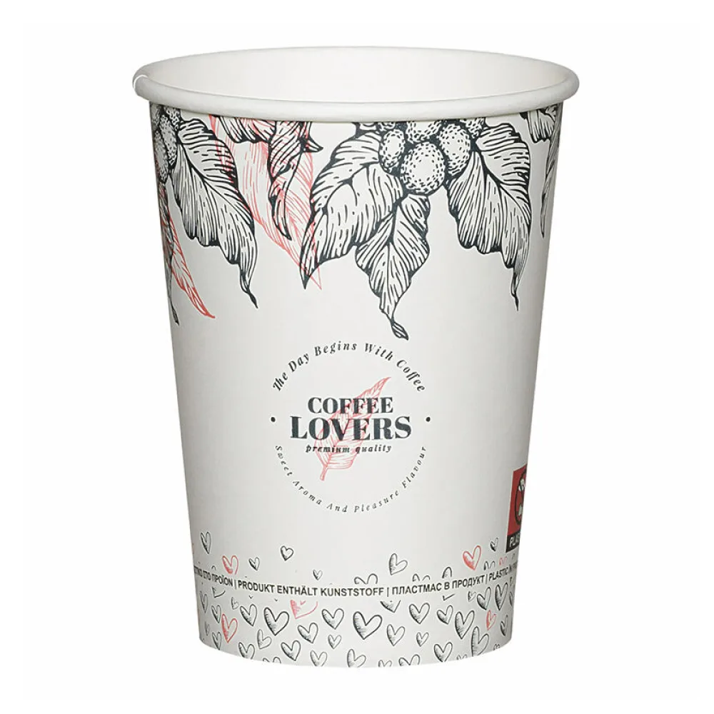 Kaffeebecher CoffeeToGo Pappbecher Design COFFEE LOVERS 300ml 330ml, 50 Stk. – Bild 2