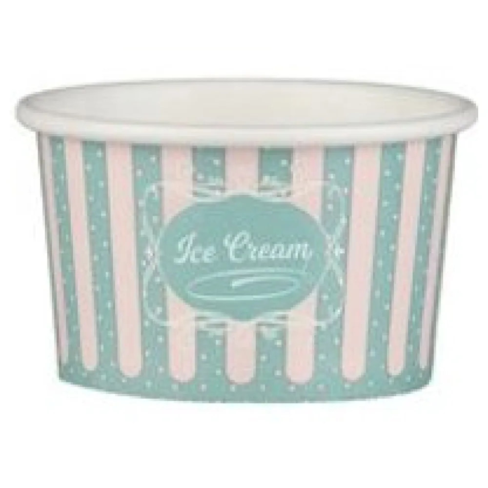 Eisbecher aus Pappe Papierbecher Patisserie ICE CREAM Motiv 120 ml 4oz, 50 Stk. – Bild 3