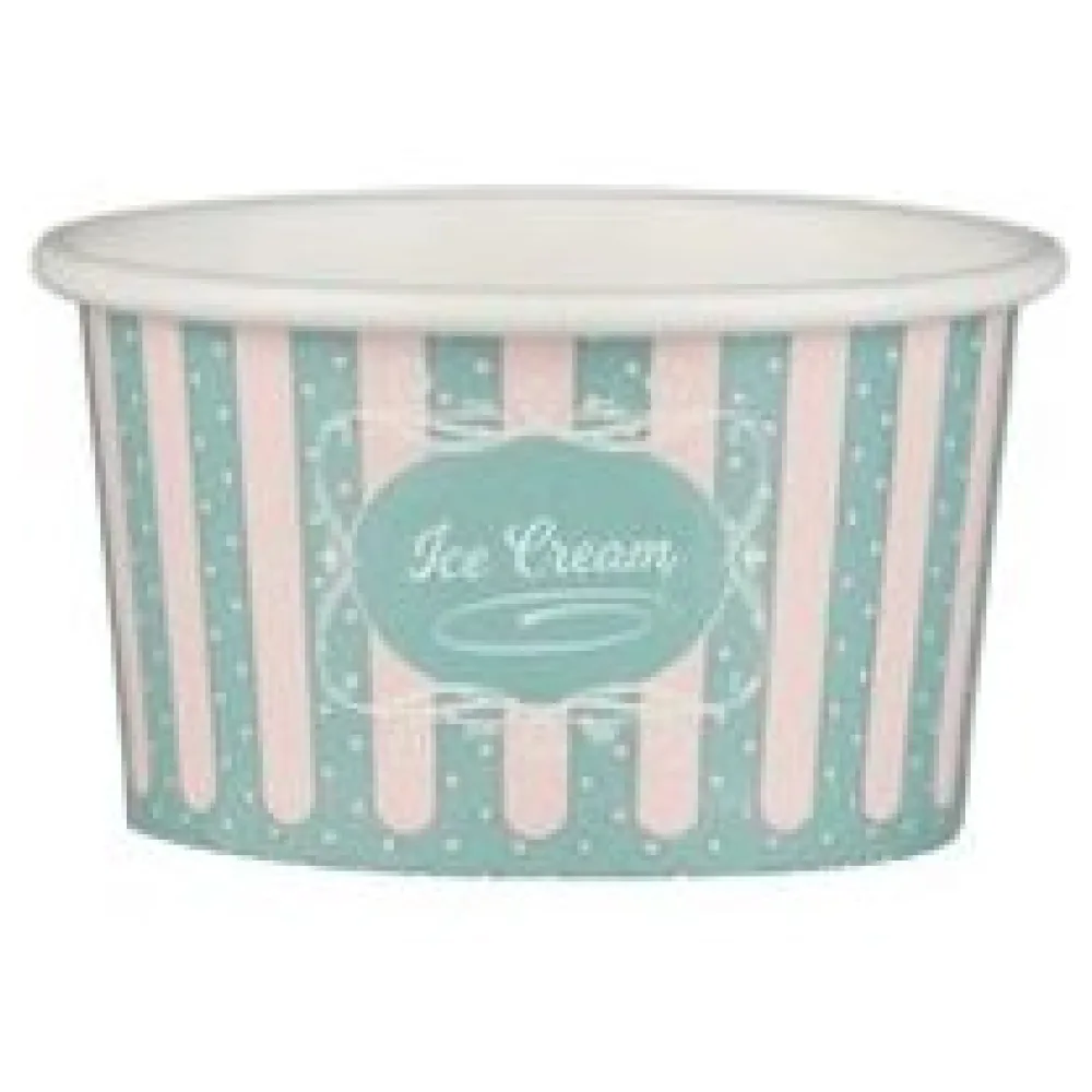 Eisbecher aus Pappe Papierbecher Patisserie ICE CREAM Motiv 145 ml 5oz, 50 Stk. – Bild 3