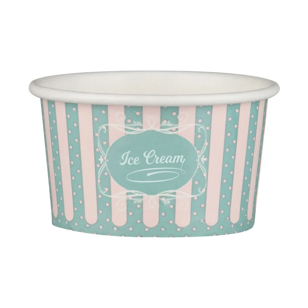 Eisbecher aus Pappe Papierbecher Patisserie ICE CREAM Motiv 145 ml 5oz, 50 Stk. – Bild 2