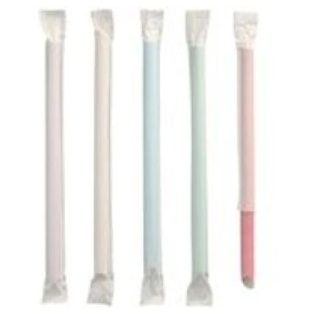 BubbleTea Slush Papierhalme O12mm 20cm farbig sortiert einzeln gehüllt, 200 Stk. – Bild 3