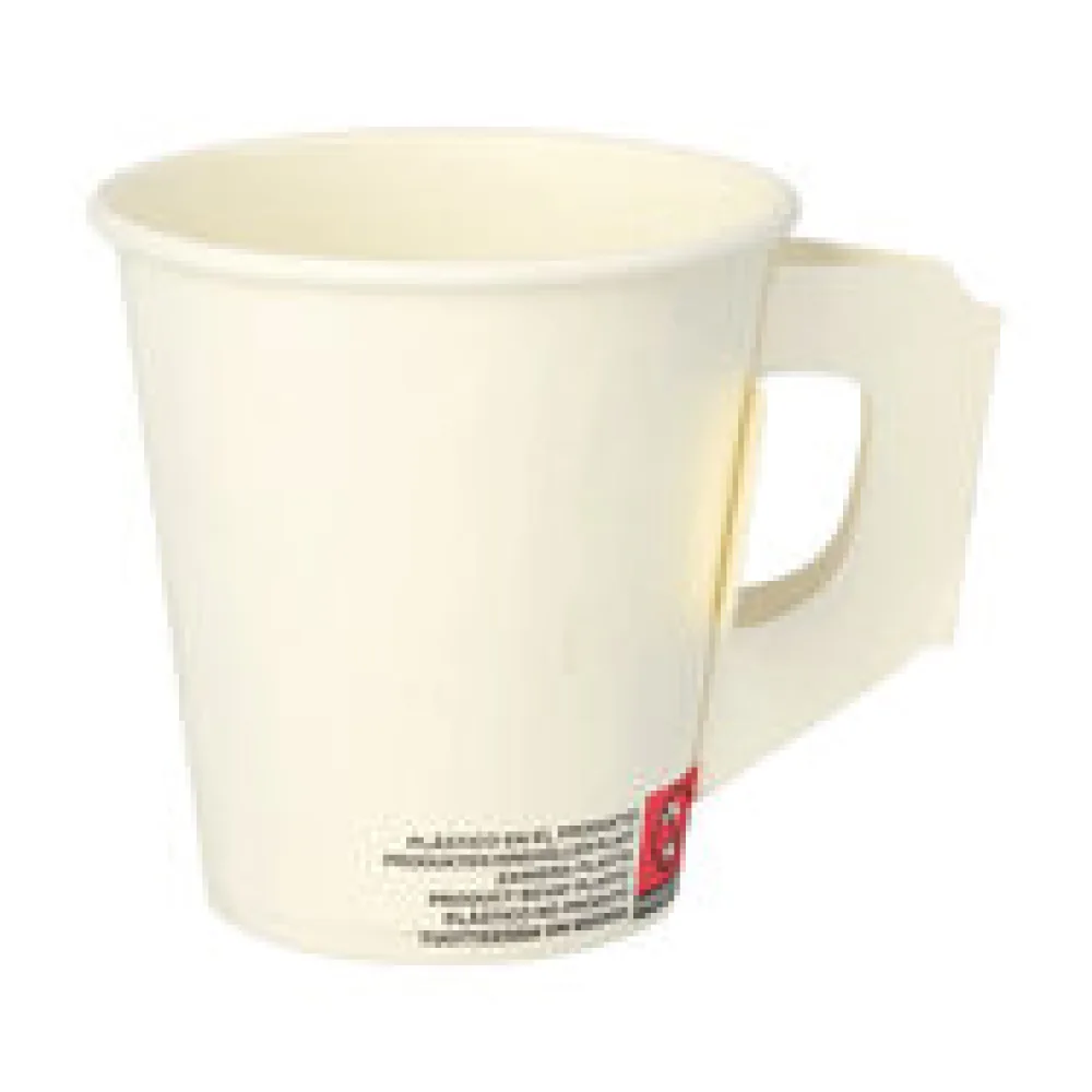 Henkelbecher Kaffeebecher weiß, Pappe beschichtet, 180 ml, 80 Stk.