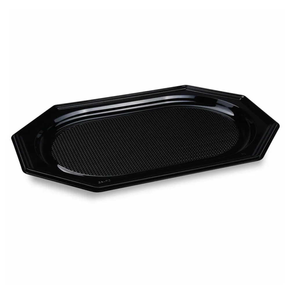 Catering-Platte rPET oval schwarz 45 x 30,2 cm, 10 Stk. – Bild 2