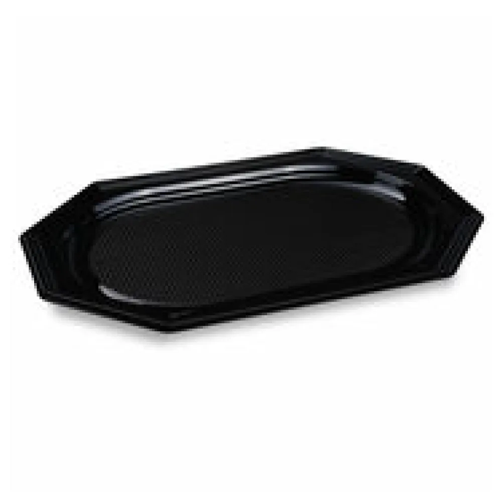 Catering-Platte rPET oval schwarz 45 x 30,2 cm, 10 Stk.