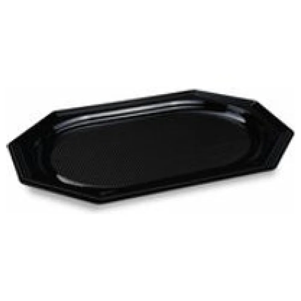 Catering-Platte rPET oval schwarz 45 x 30,2 cm, 10 Stk. – Bild 3