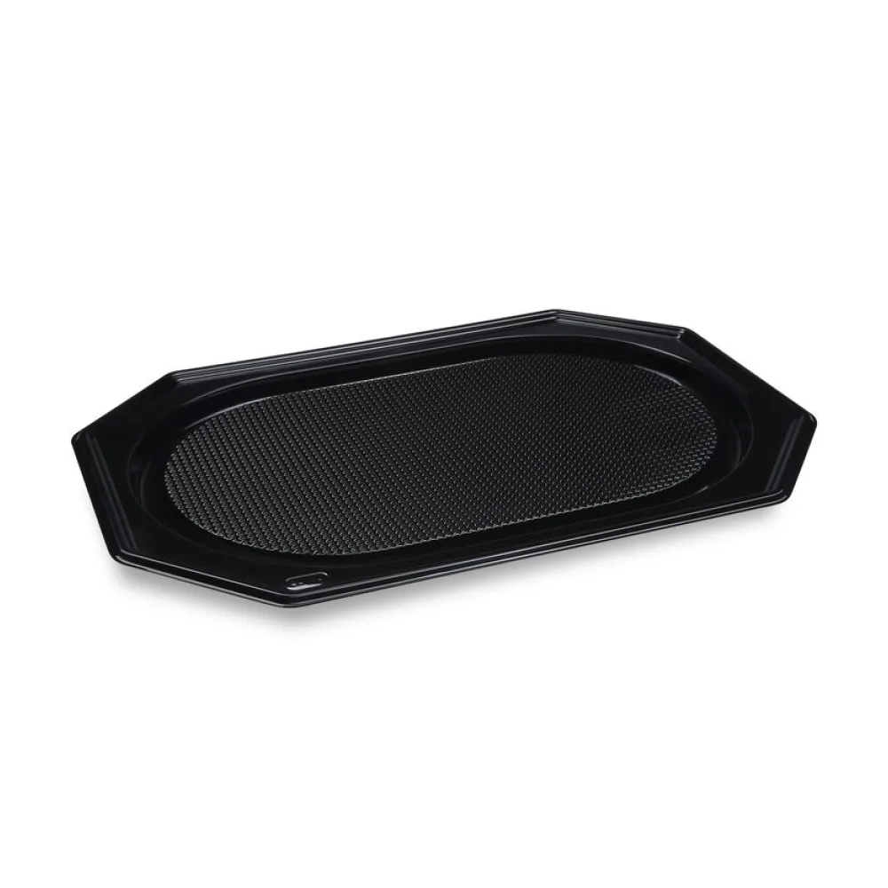 Catering-Platte rPET oval schwarz 54 x 36 cm, 10 Stk. – Bild 2