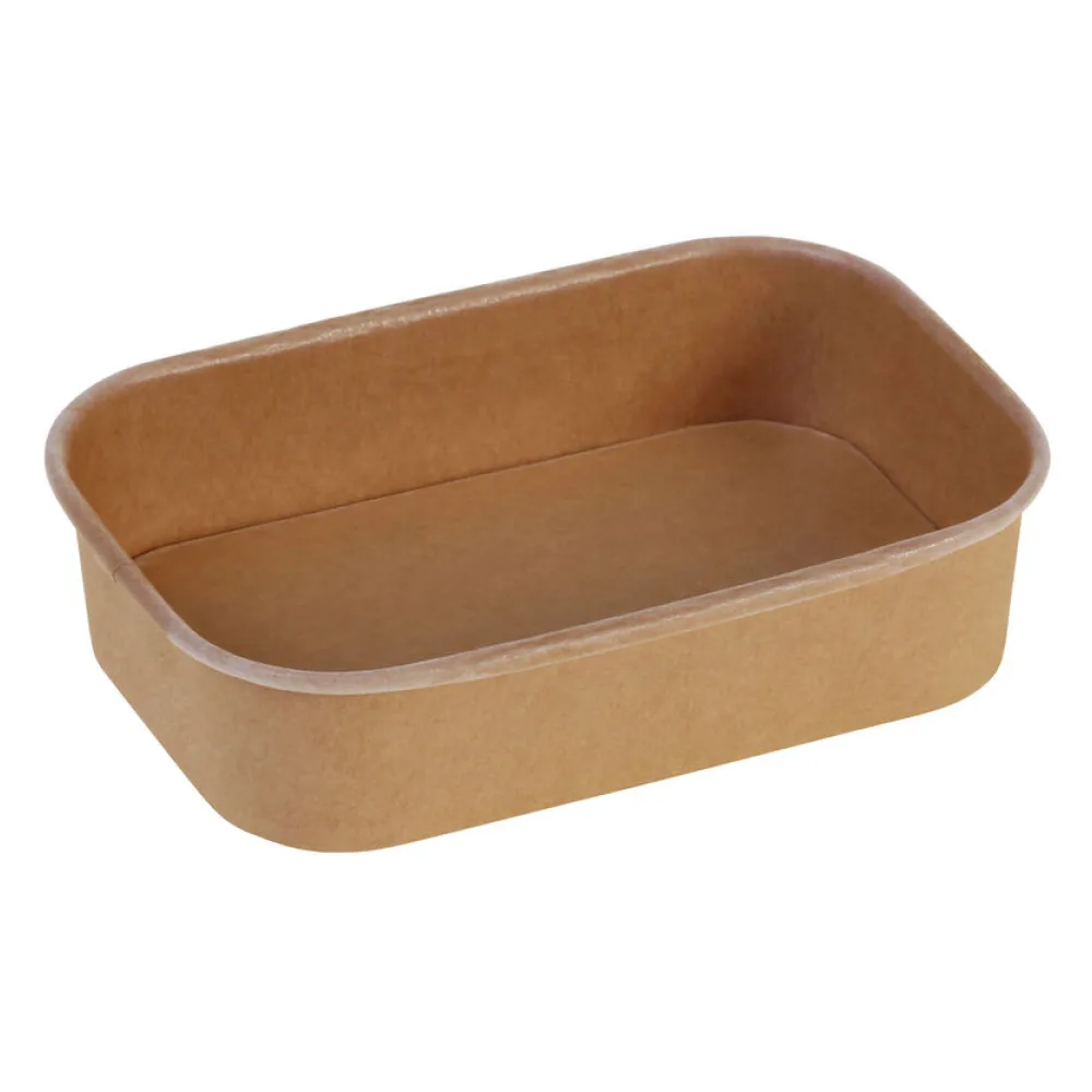 Pappschalen rechteckig Kraftpapier mit PE 750ml 173x120x57mm FSCR, 50 Stk. – Bild 2