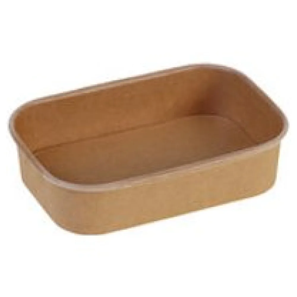 Pappschalen rechteckig Kraftpapier mit PE 1000ml 173x120x75mm FSCR, 50 Stk. – Bild 3