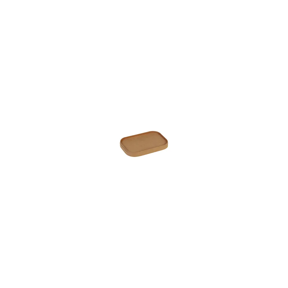 Deckel aus Kraftpapier für Pappschalen rechteckig 173x120mm, 50 Stk.